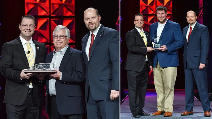 From left: Brian Henesey, ISRI vice chairman; Aaron Radl; Dan Curran, senior vice president  and underwriting officer, AmWINS Program Underwriter; Aaron Radl