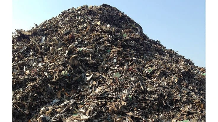 ferrous scrap pile