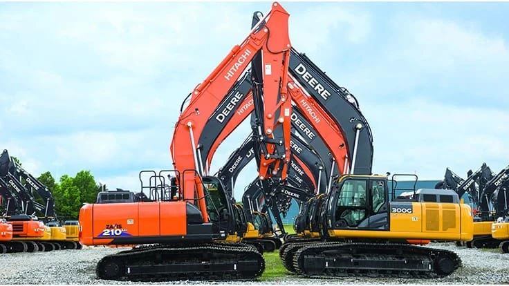 deere hitachi excavators