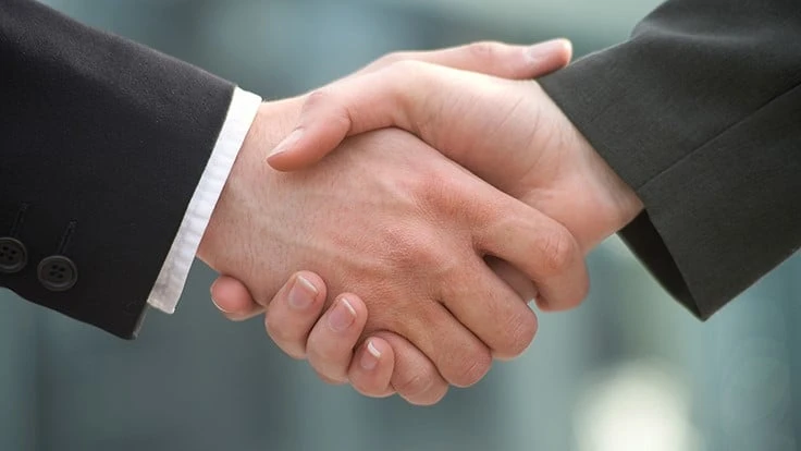 businessmen shaking hands