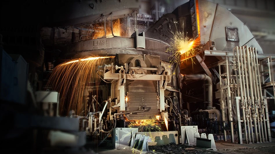 Nucor electric arc furnace