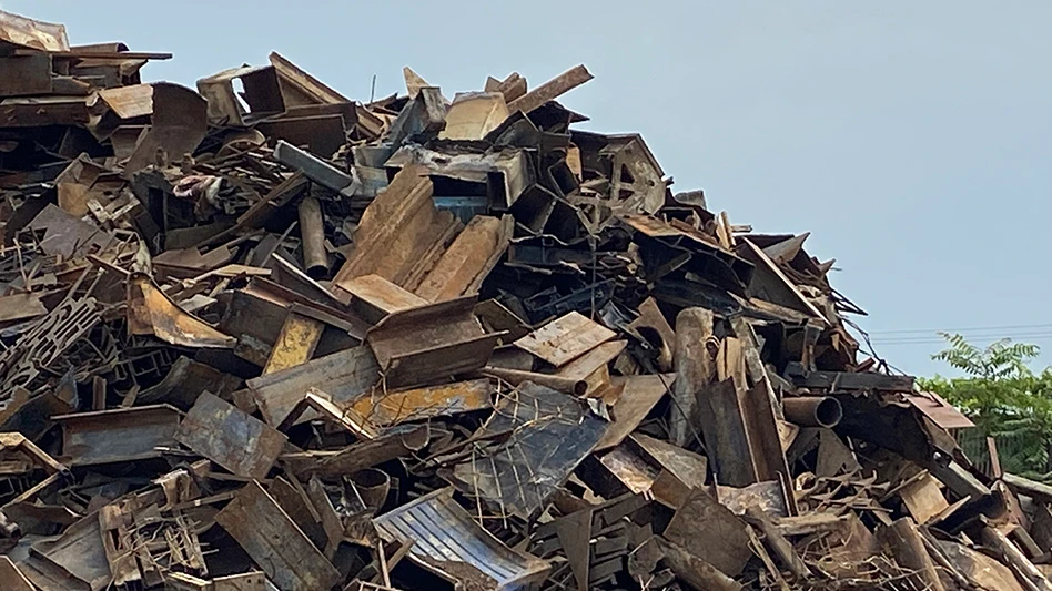 ferrous scrap pile