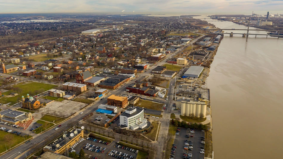 aerial view of toledo ohio