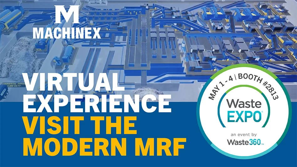 Machinex Technologies logo WasteExpo 2023 MRF virtual visit