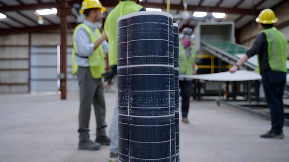 laminate from a solar panel