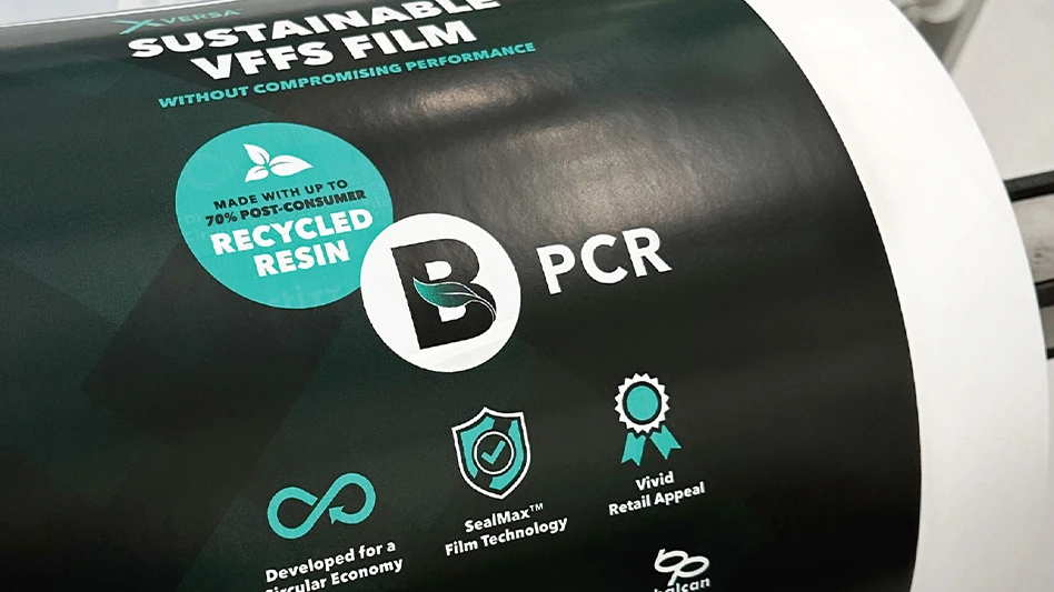 Balcan packaging film incorporating PCR.