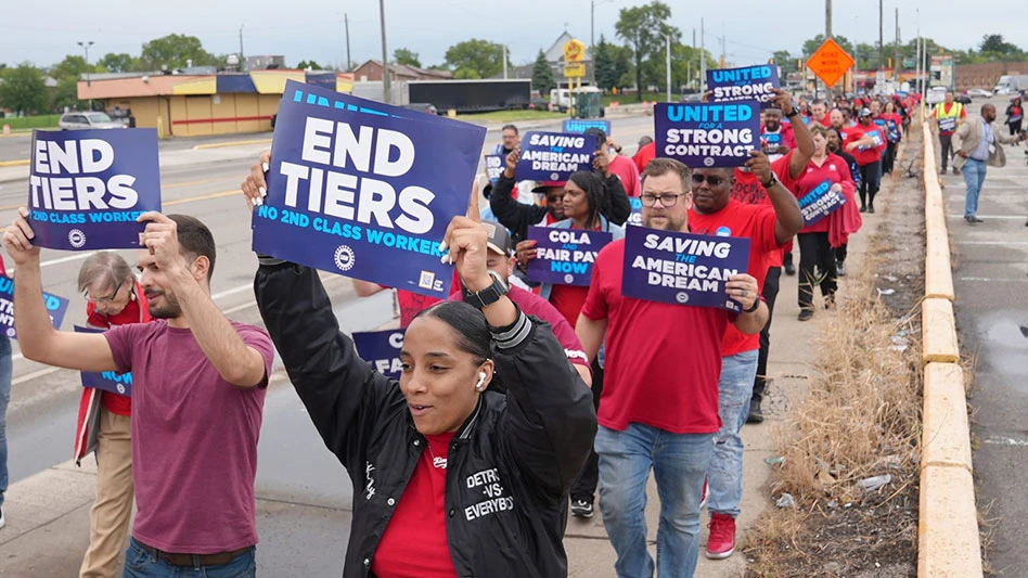 UAW workers on the picket line