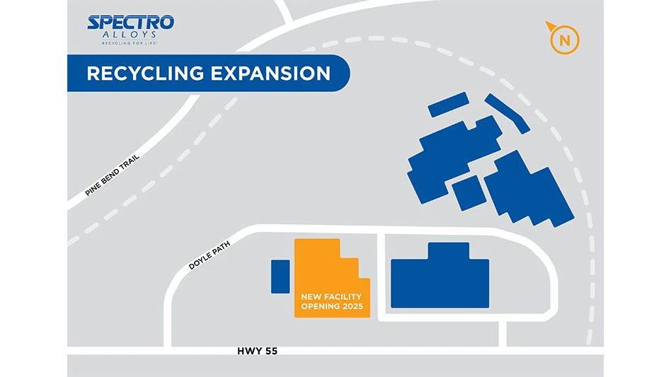 sitemap of Spectro Alloys in Rosemount, Minnesota,