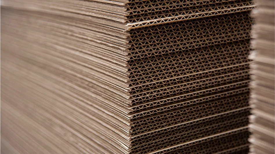 stack of corrugated cardboard sheets