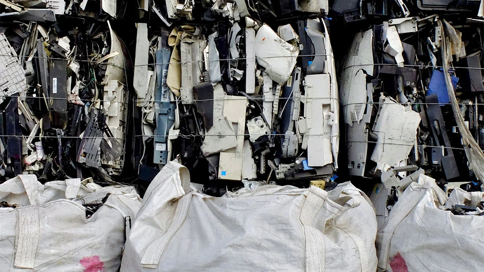 plastic bundled with three white bags