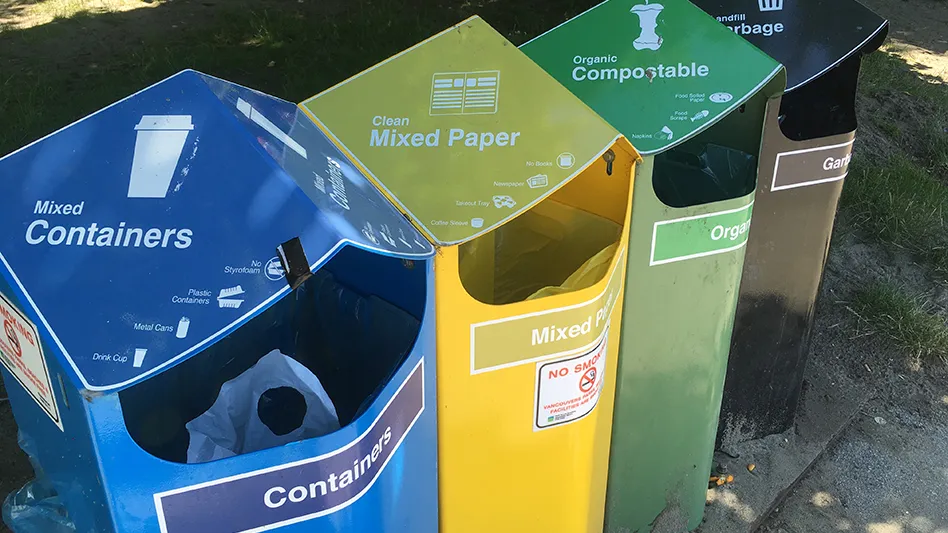 recycling bins collection