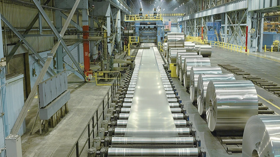 aluminum rolling at Novelis' Oswego, New York, plat