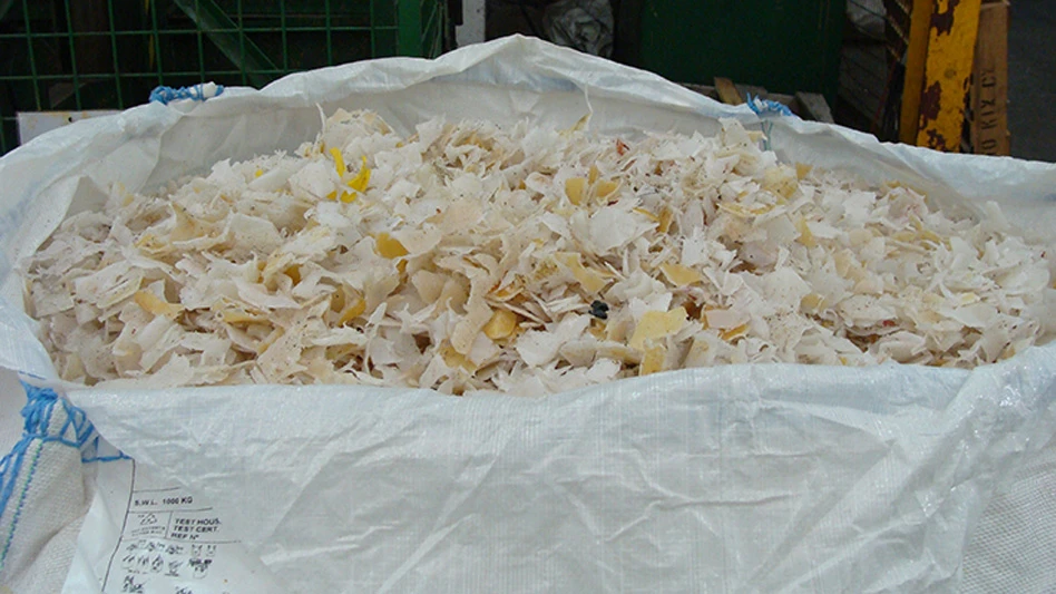 plastic flakes recycling