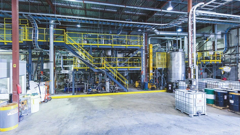 Equipment housed at Polystyvert's demonstration plant in Quebec.