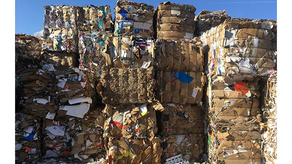 cardboard recycling bales