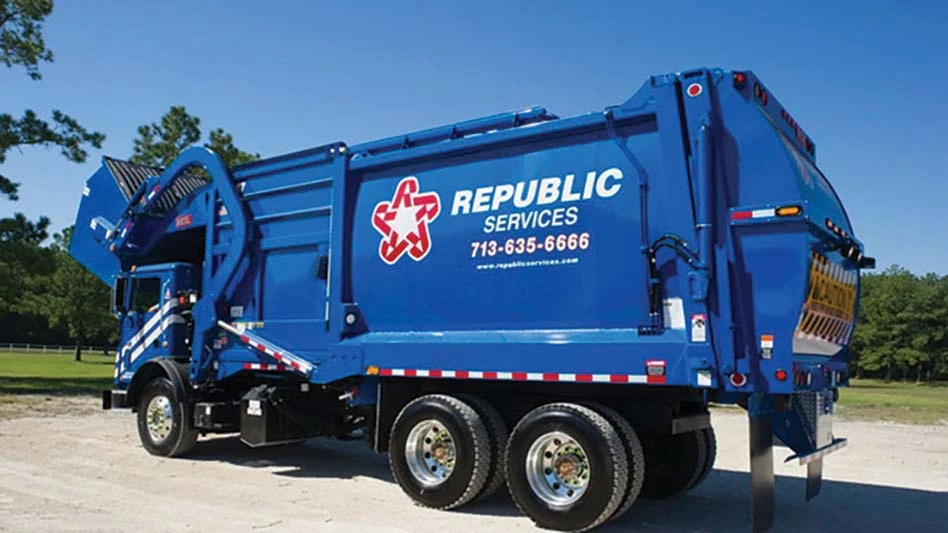 republic services collection truck