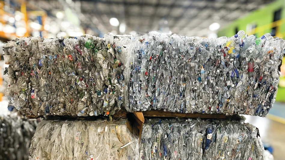 Bales of plastic.