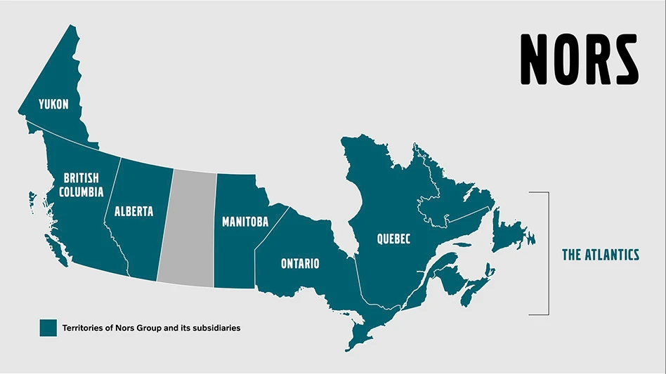 canada nors dealer map