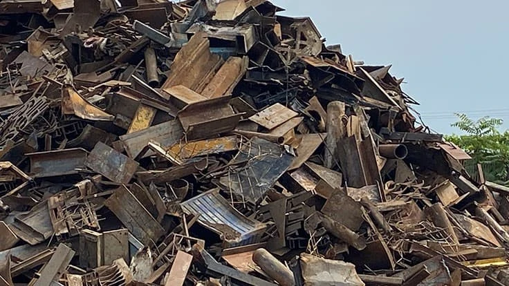 ferrous scrap pile